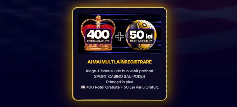 Bonus fara depunere Fortuna - 400 Rotiri + 50 RON Freebet